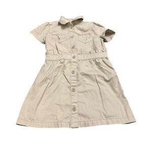 Cat & Jack Kids Casual Tan Button-Down Dress